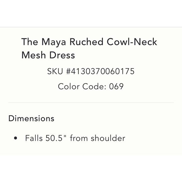 Anthropologie NWT Maya Ruched Cowl-Neck Mesh Dress Size M Floral Patchwork - Picture 9 of 11